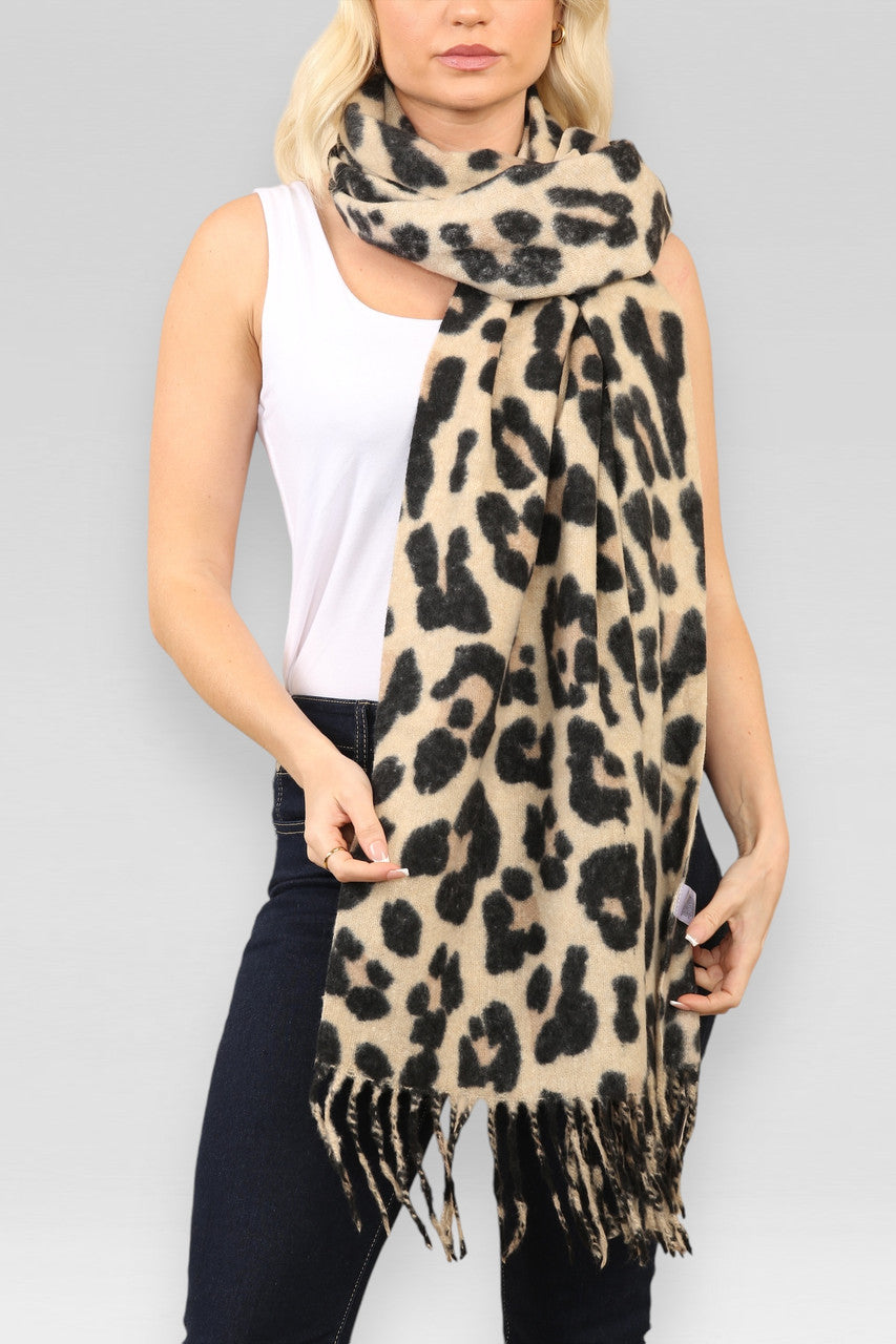SJAAL MET LEOPARDPRINT BEIGE
