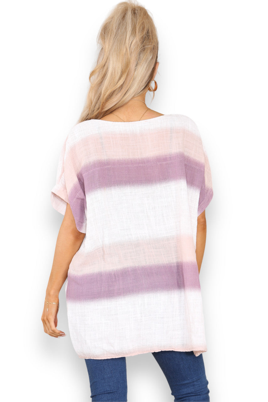 TOP MET OMBRE PRINT STOFROZE