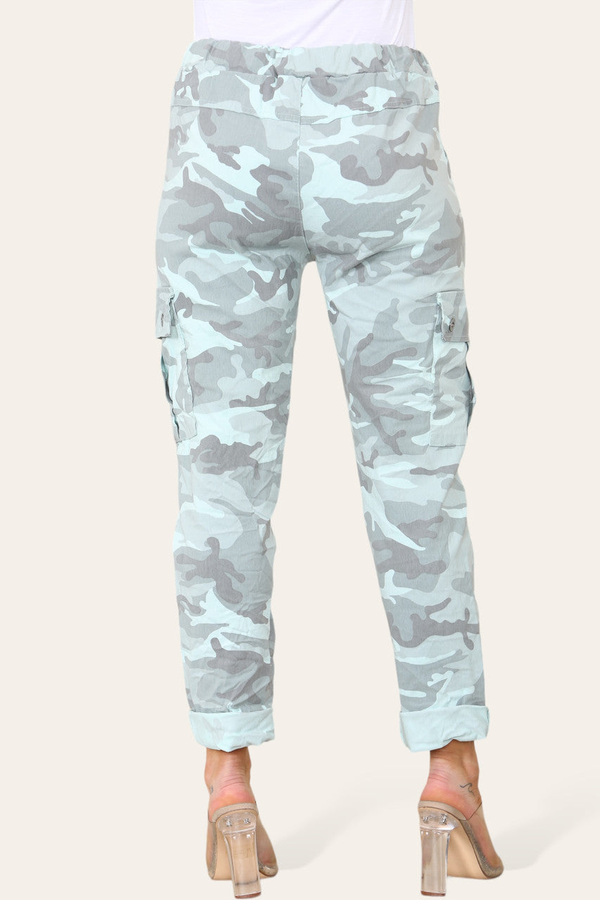 CAMOUFLAGE PRINT MAGIC COMBAT TROUSERS MINT