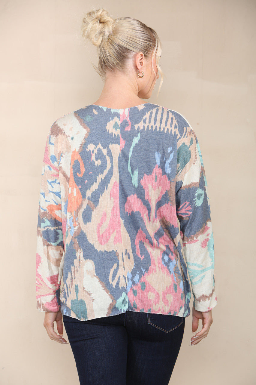 ABSTRACT FINE KNIT TOP MIX