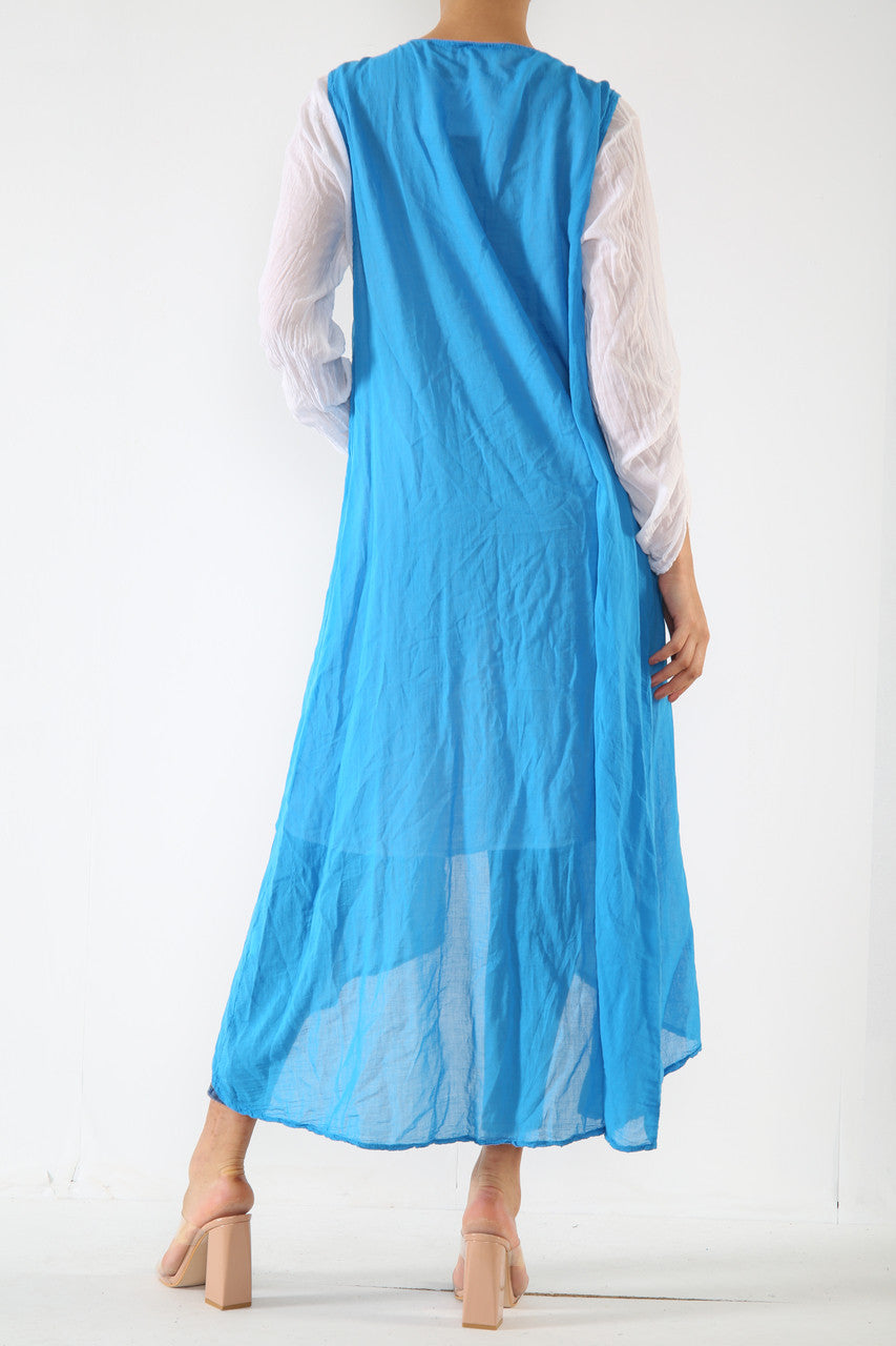 Ladies 2 Piece Set Tunic Top Dress Turquoise
