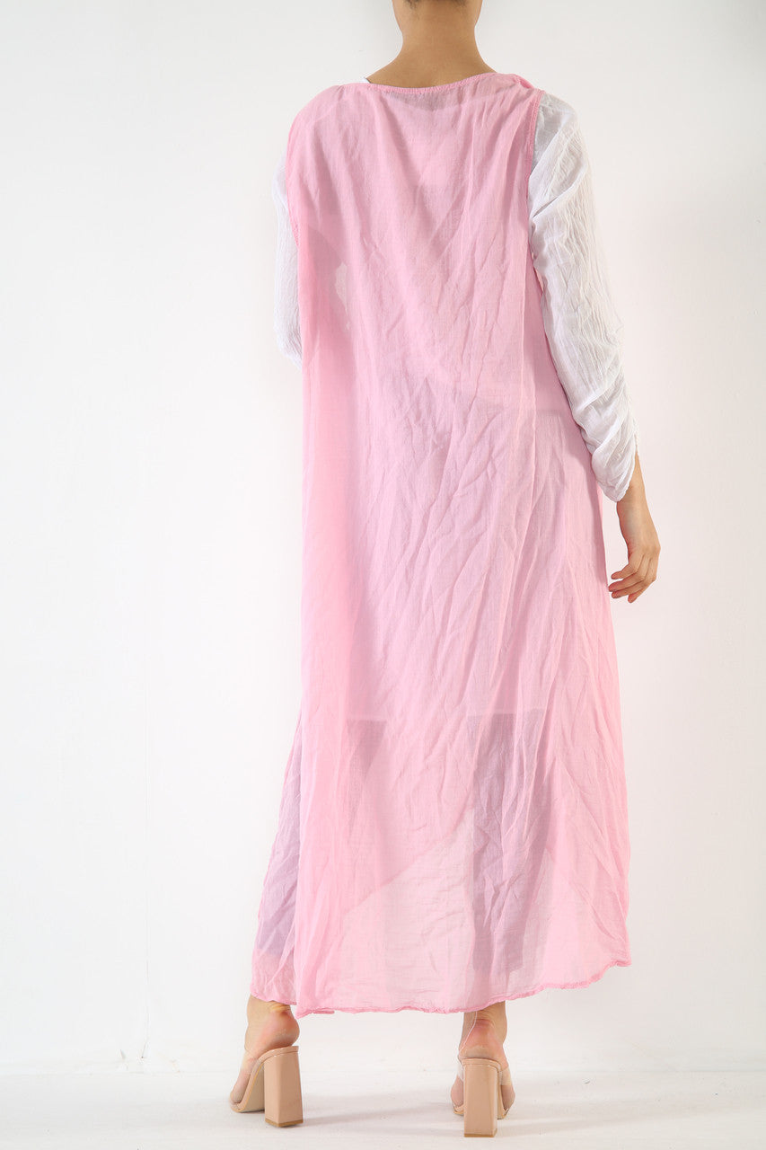Dames 2-delige set tuniek top jurk roze