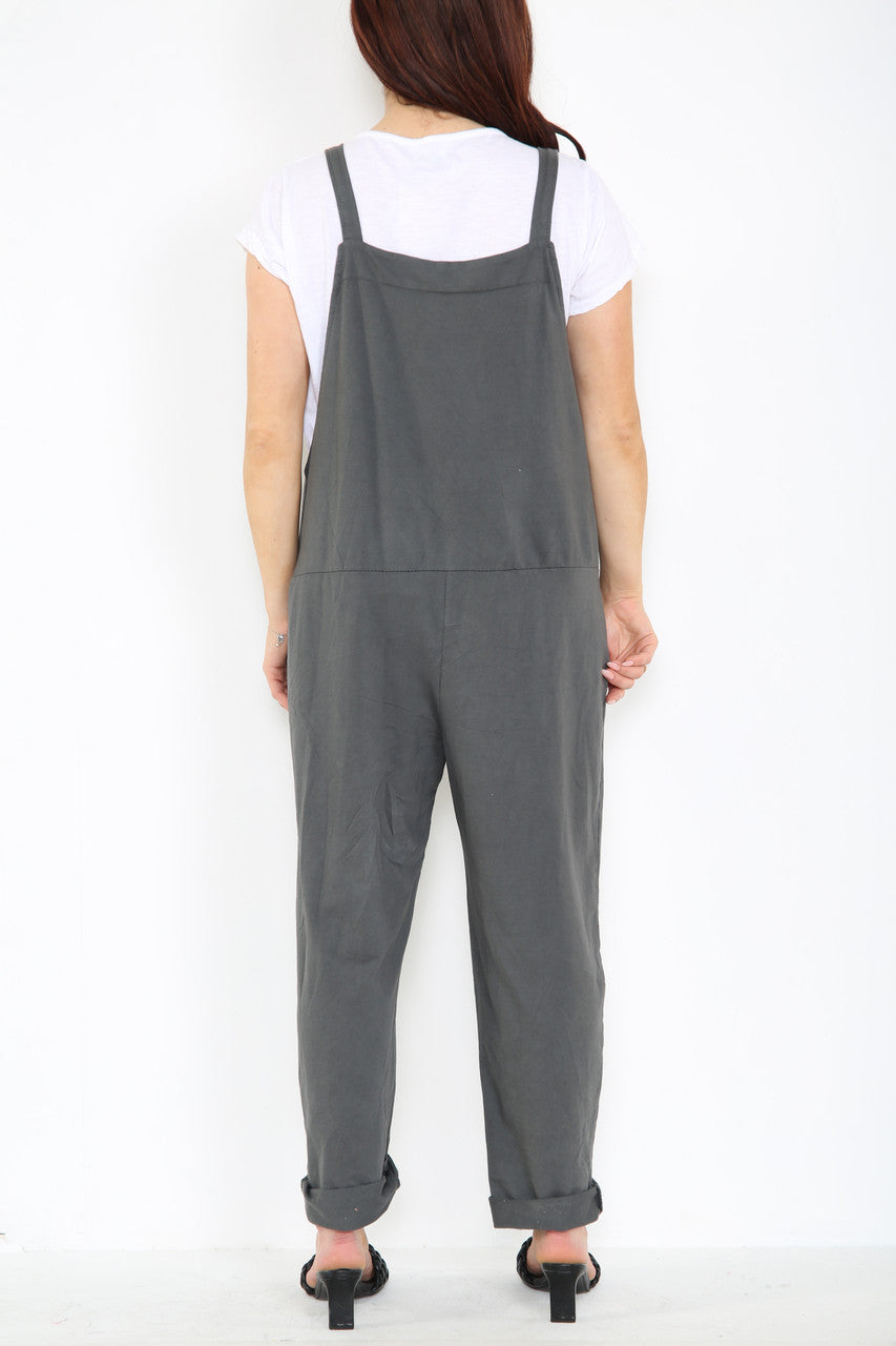 EFFEN TUINBROEK & T-SHIRT - ANTRACIET