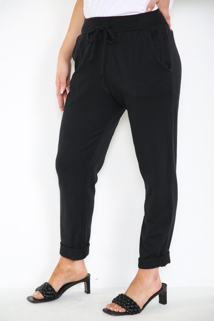 PLAIN JOGGING PANTS BLACK