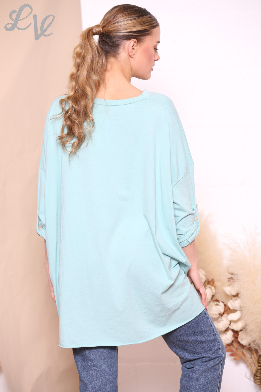 Ladies Flower Print 'Collect Moments Not Things' Top Tiffany