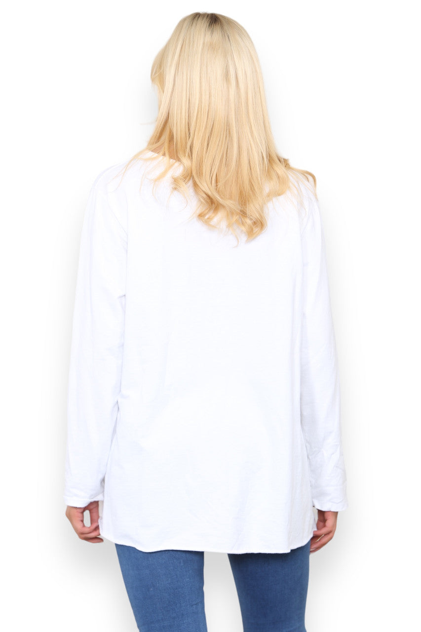 FAUX ZAK SWEATSHIRT TOP WIT