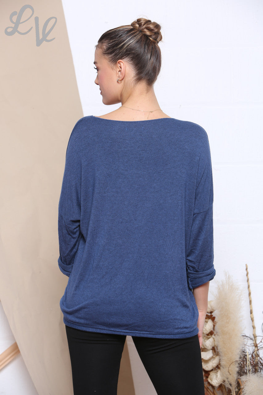 Ladies Knitted Foil Animal Mix Print Jumper Denim Unit Price £6.99