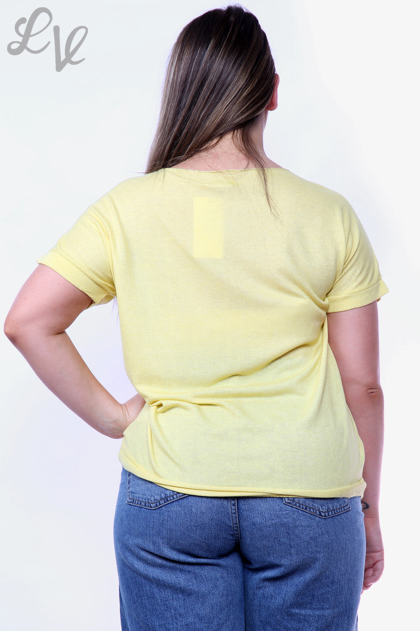 Dames Shimmer Anker Top Mosterdstukprijs WAS €9,99 NU €5,99