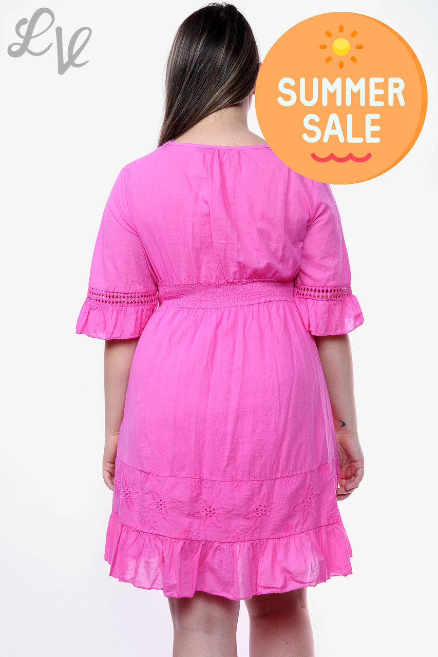 Dames Zomerjurk Cerise Stukprijs WAS £14,99 NU £7,99