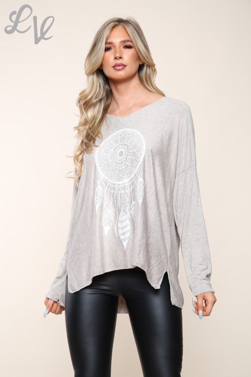 Dames Dreamcatcher Fijn Gebreide Top Steen Eenheidsprijs €6,99