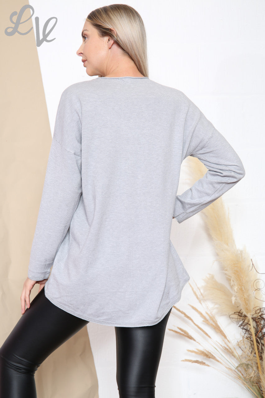Dames Glitter Trui Top Zilver Stukprijs € 13,99