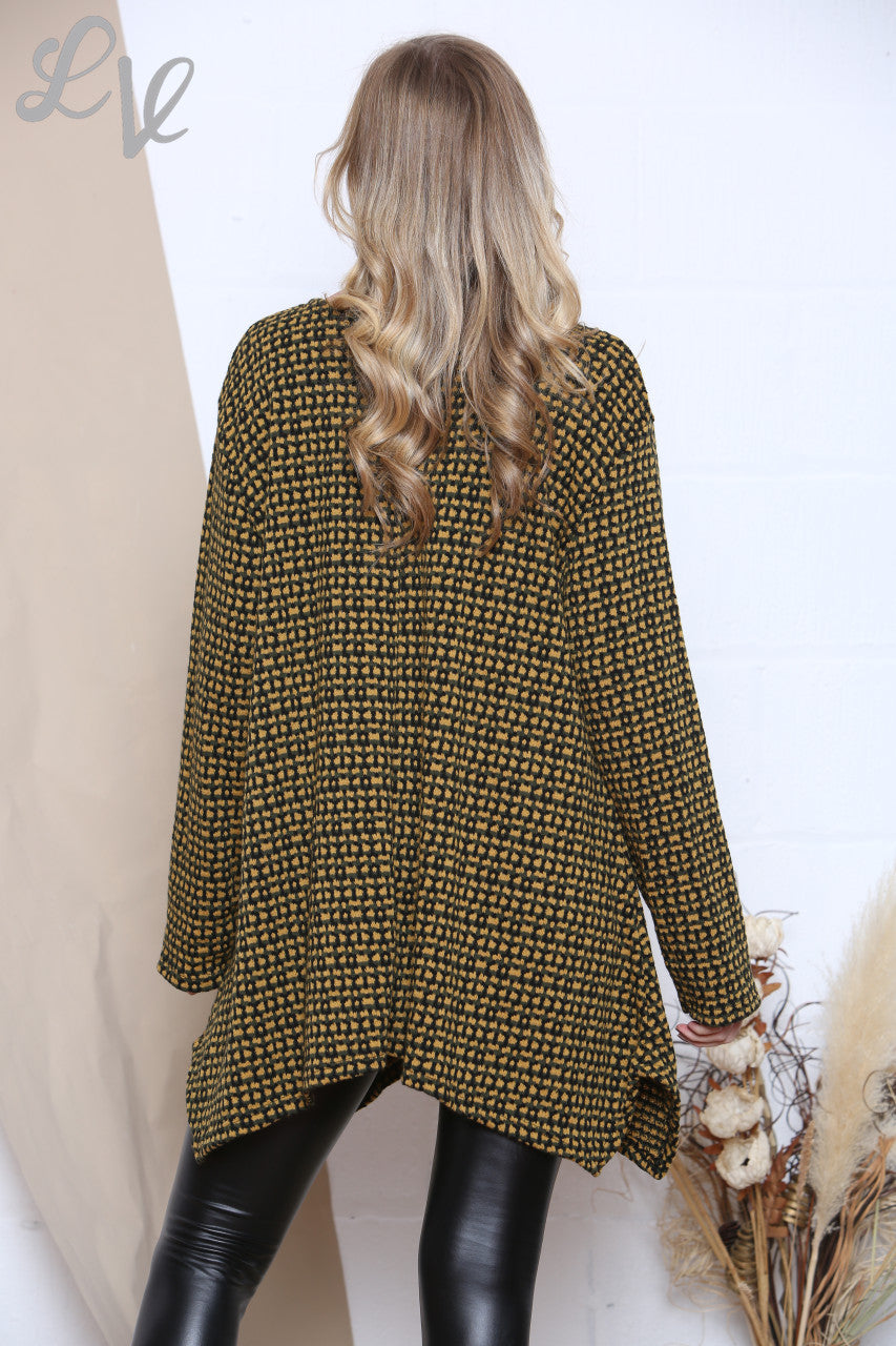 Ladies Pattern Knitted Jumper Mustard Unit Price £6.99