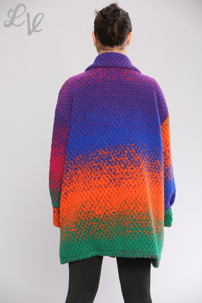 Ladies Wool Blend Rainbow Shacket Coat Green Unit Price WAS £16.99 NOW £9.99