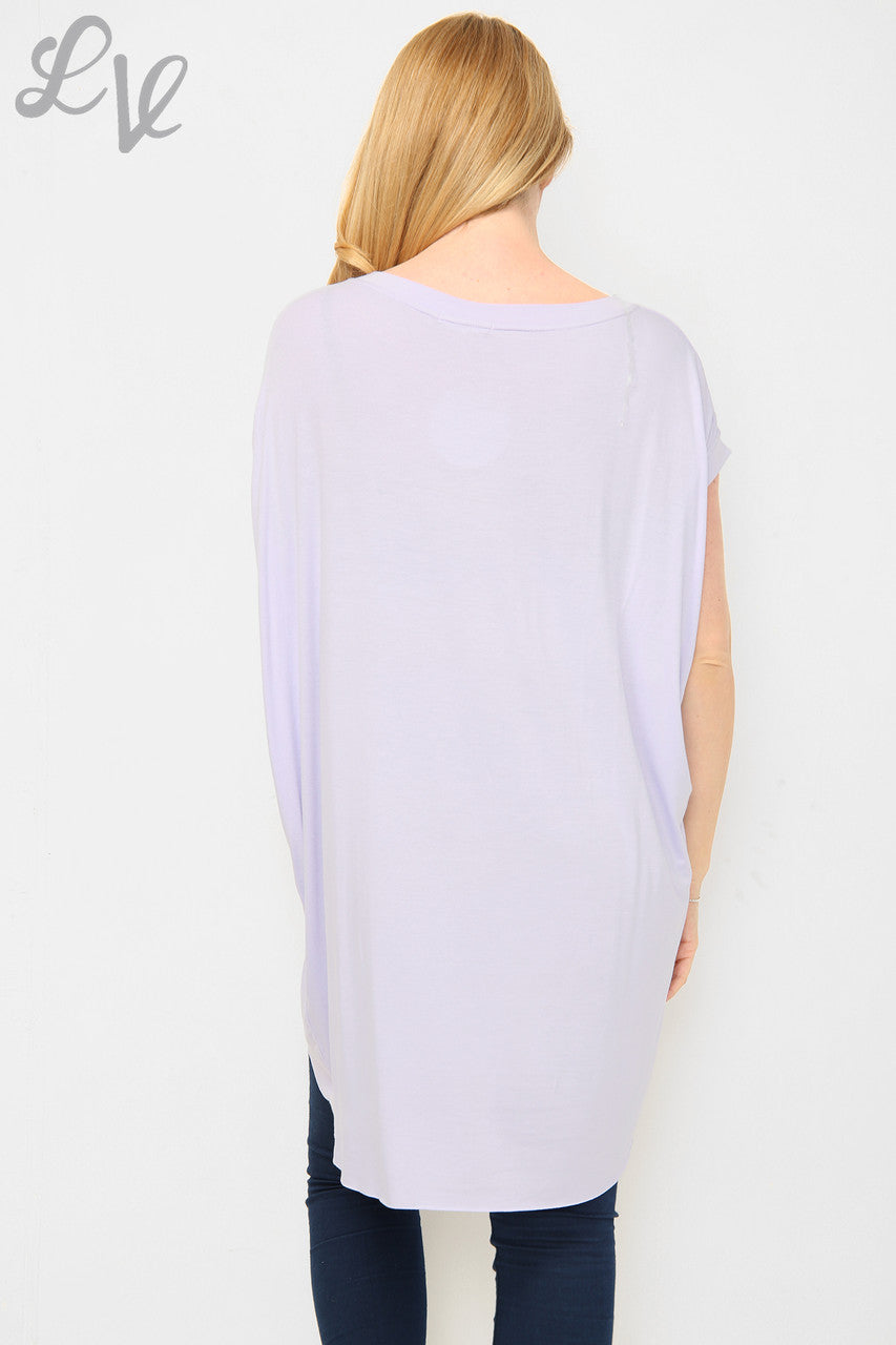 Dames Effen Tuniek Top Paars Stukprijs €5,99