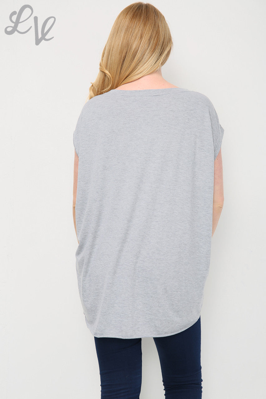 Dames Effen Tuniektop Grijs Prijs per stuk £5,99