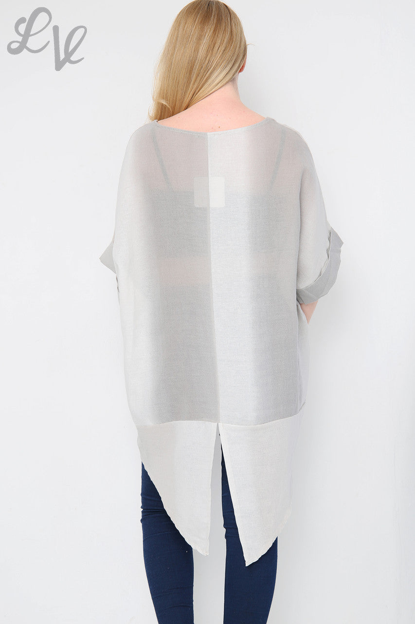 Ladies Ombre Slit Back Hem Tunic Top/Dress Stone Unit Price £14.99