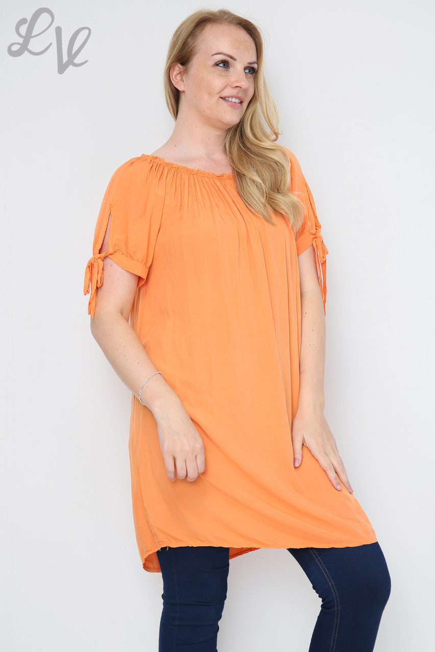 Dames Effen Tuniekjurk Zigeunerstijl Oranje Eenheidsprijs € 9,99