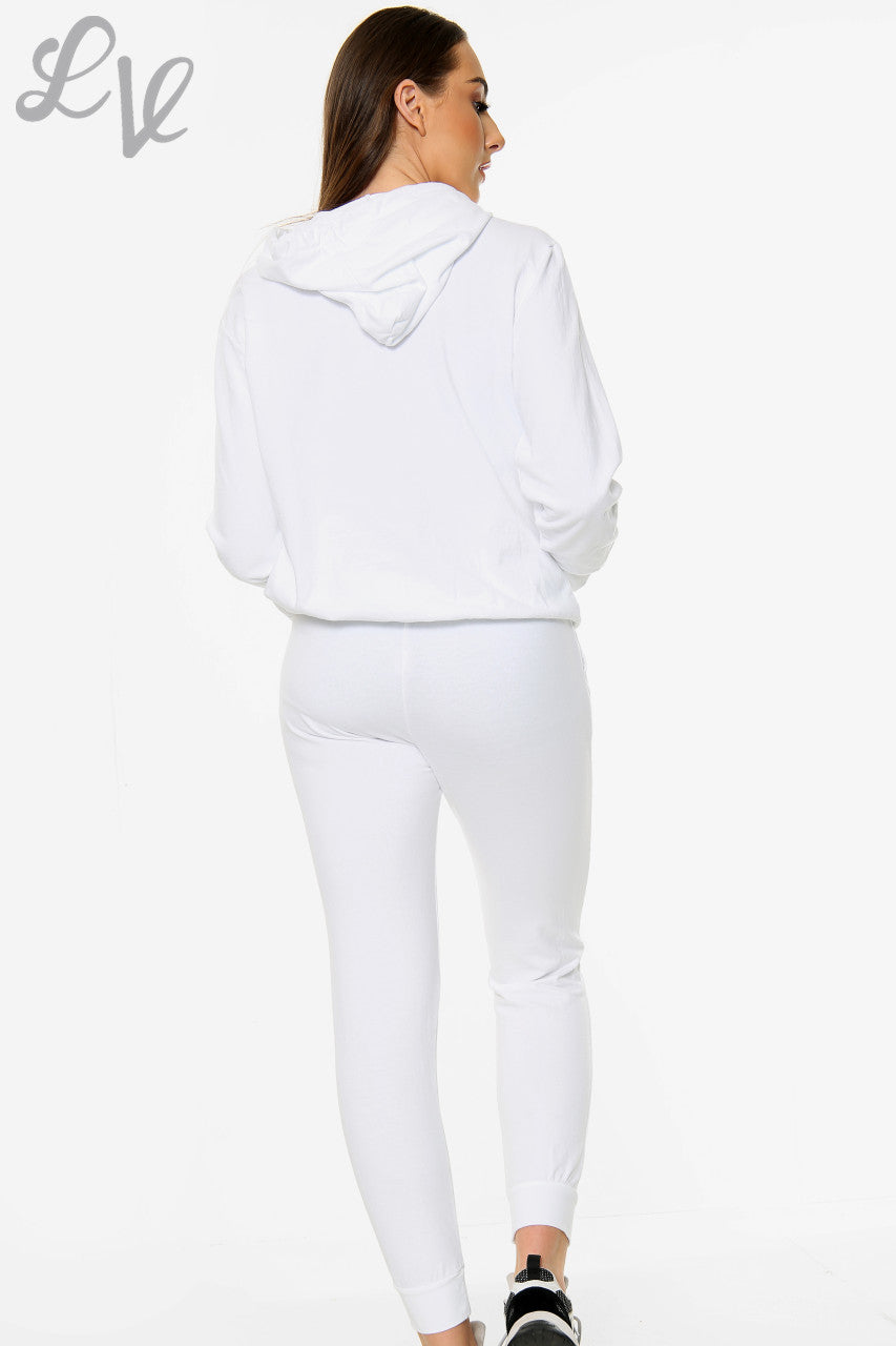 Dames Lounge Set met Sterrenprint Wit Stukprijs € 12,99