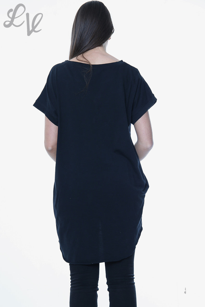 Dames Top Met Leuke Slogan Zwart Stuksprijs €6,99