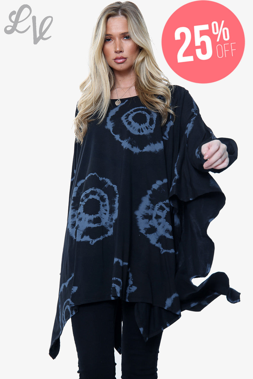 Dames Fossil Print Sweatshirt Top Zwart Prijs per eenheid €11,99