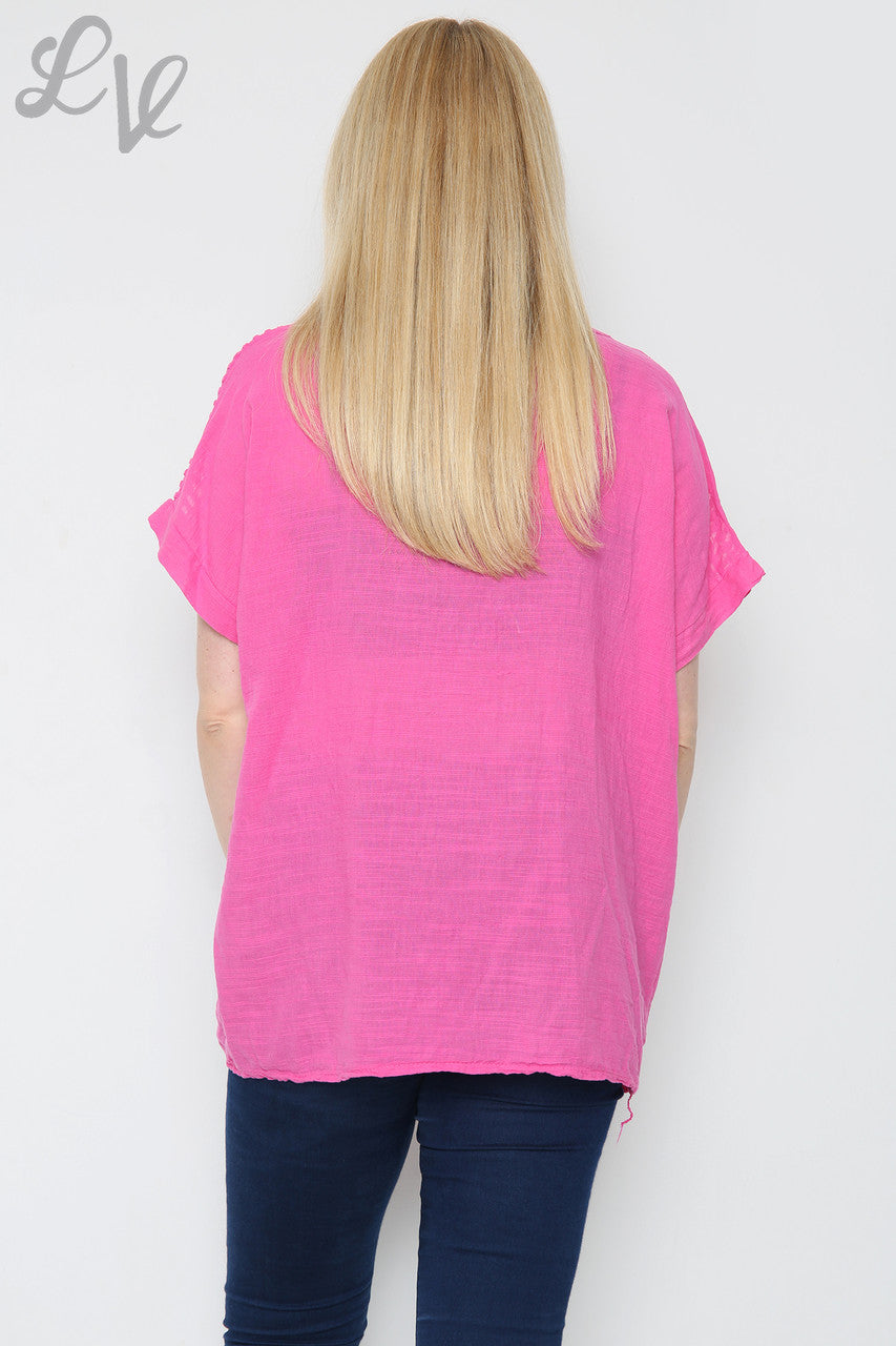 Kopie van Kopie van UITGESNEDEN SCHOUDERDETAIL MET KETTING CERISE