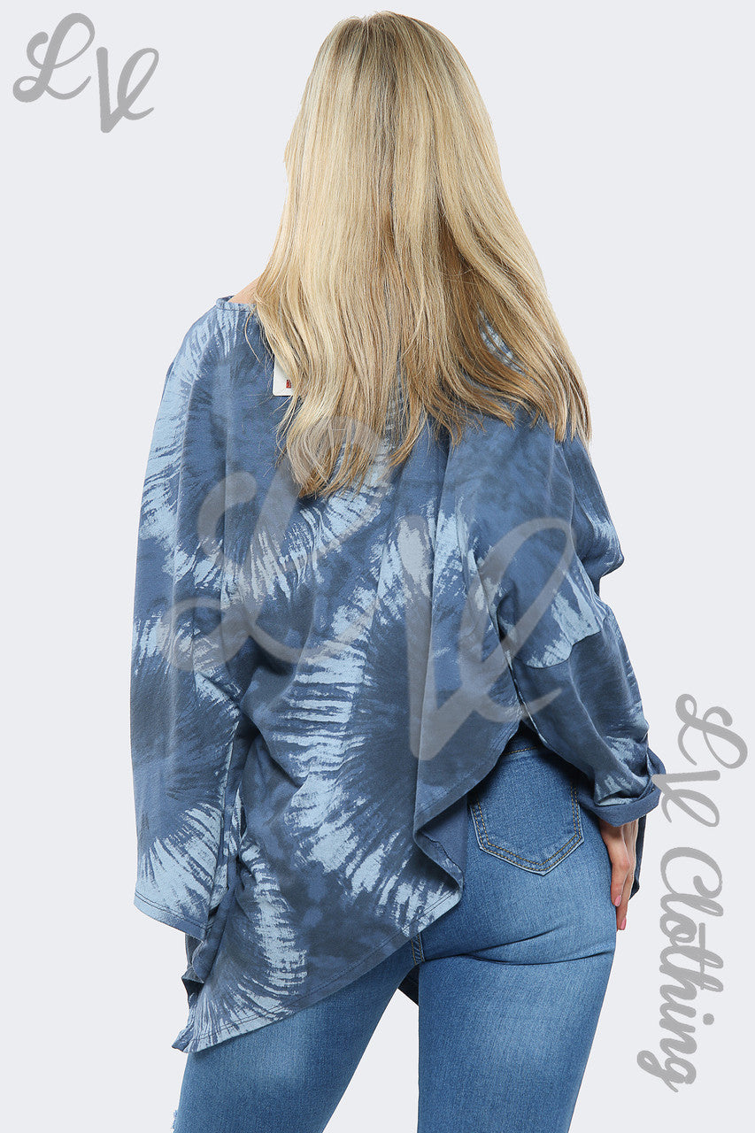 Dames Acid Wash V-Hals Top Denim - Stukprijs €8,99