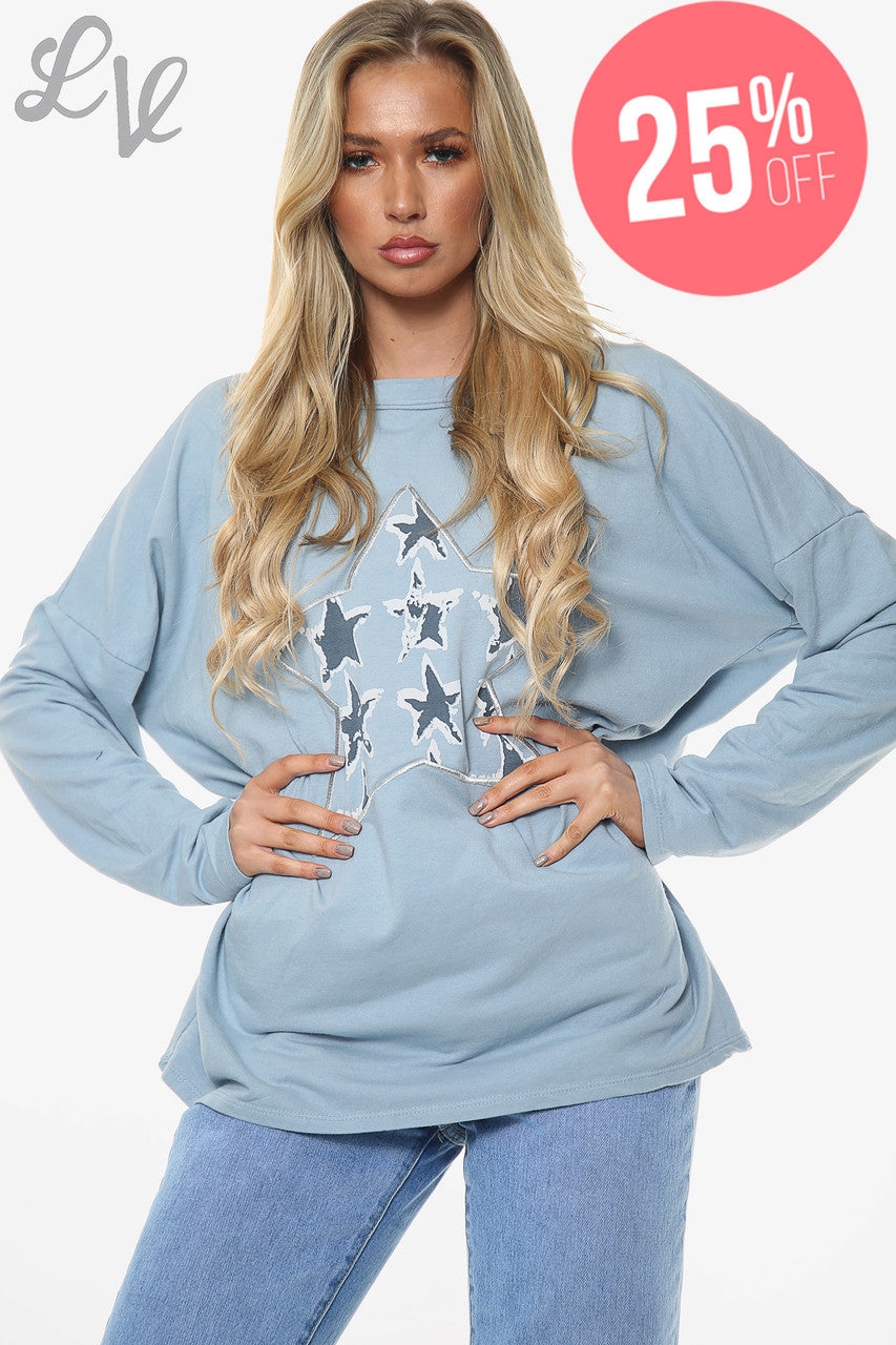 Dames Sterren In Sterren Top Spijkerstof Eenheidsprijs WAS € 13,99 NU € 10,49