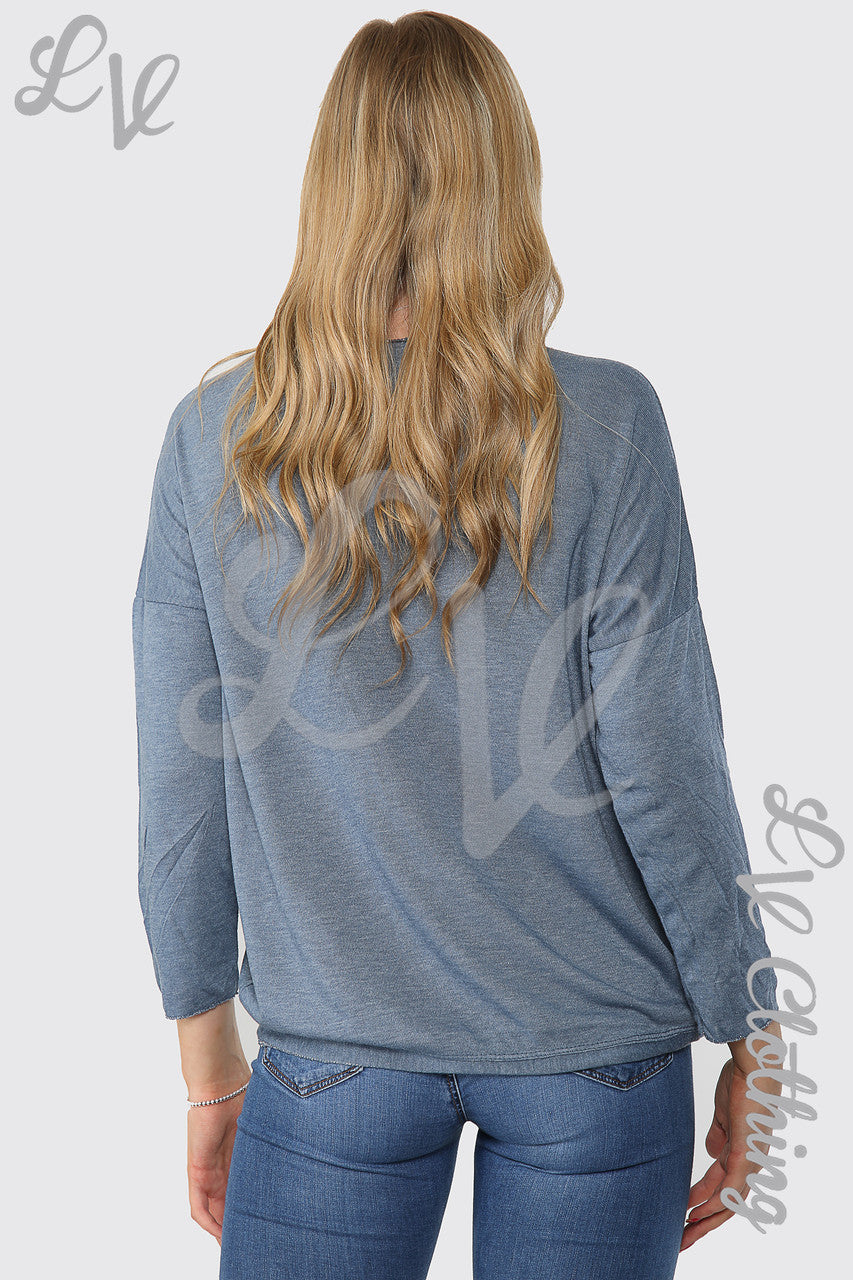 Dames Shimmer Zilveren Ster Geborduurde Top Jeans - Prijs per stuk £11.99