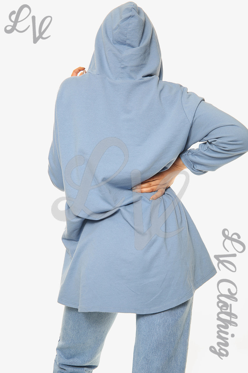 Dames Dimante Love Heart Top met capuchon Denim Stukprijs WAS €14,99 NU €7,49