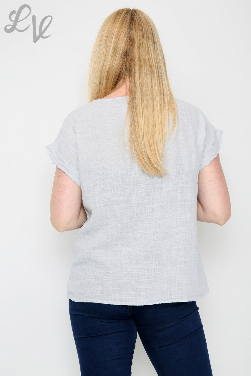Dames Pailletten Stervormige Top Grijs - Prijs per stuk £7,99