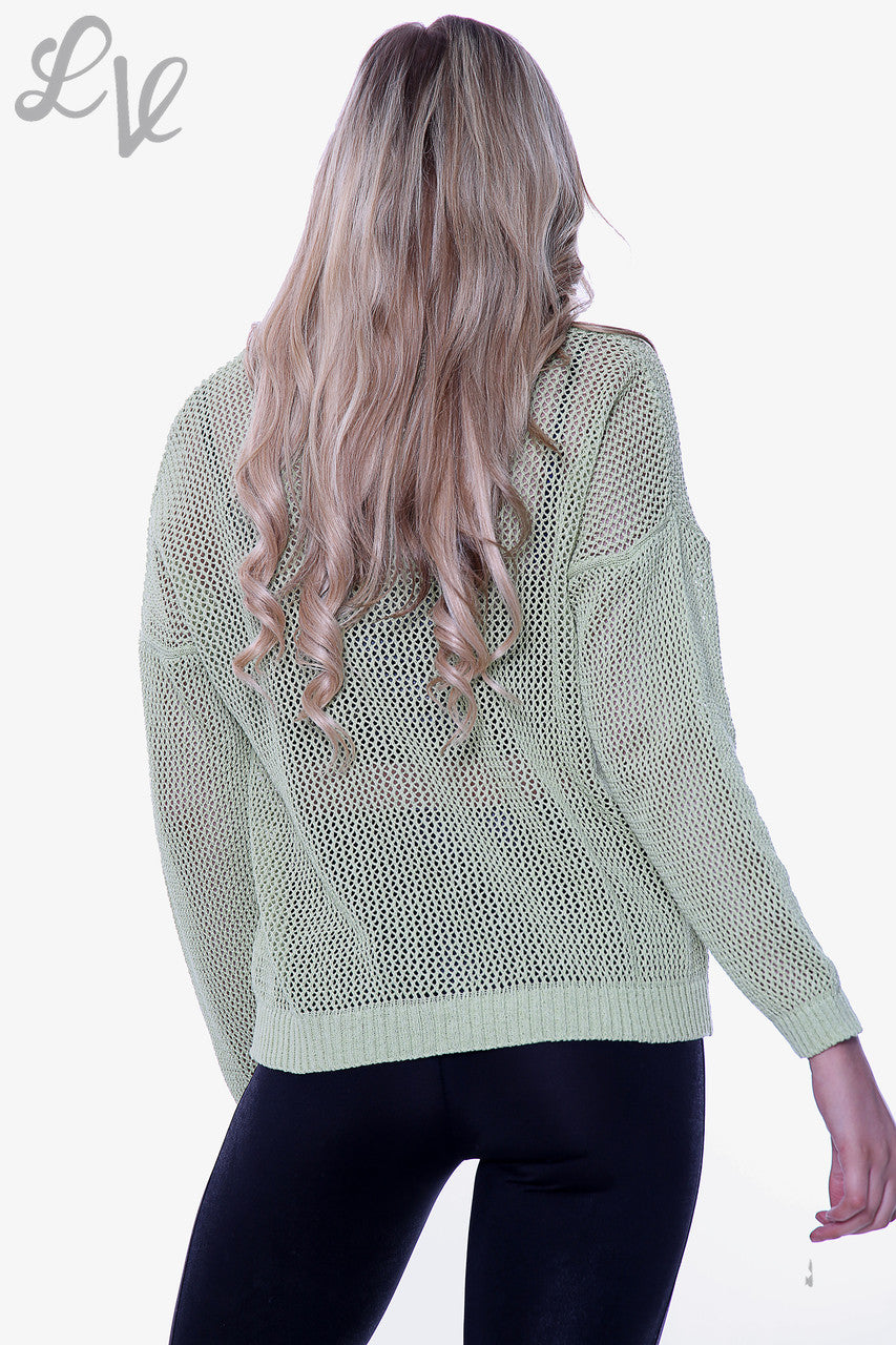 Dames Visnet Top Limoengroen Stukprijs € 9,99
