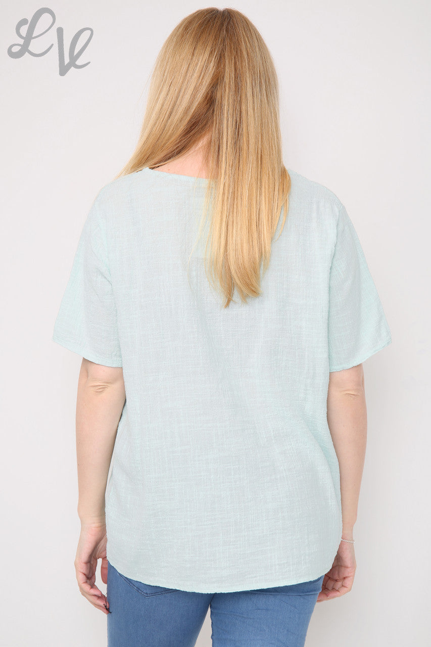 Dames Top Ster Pailletten Mint Stukprijs € 8,99
