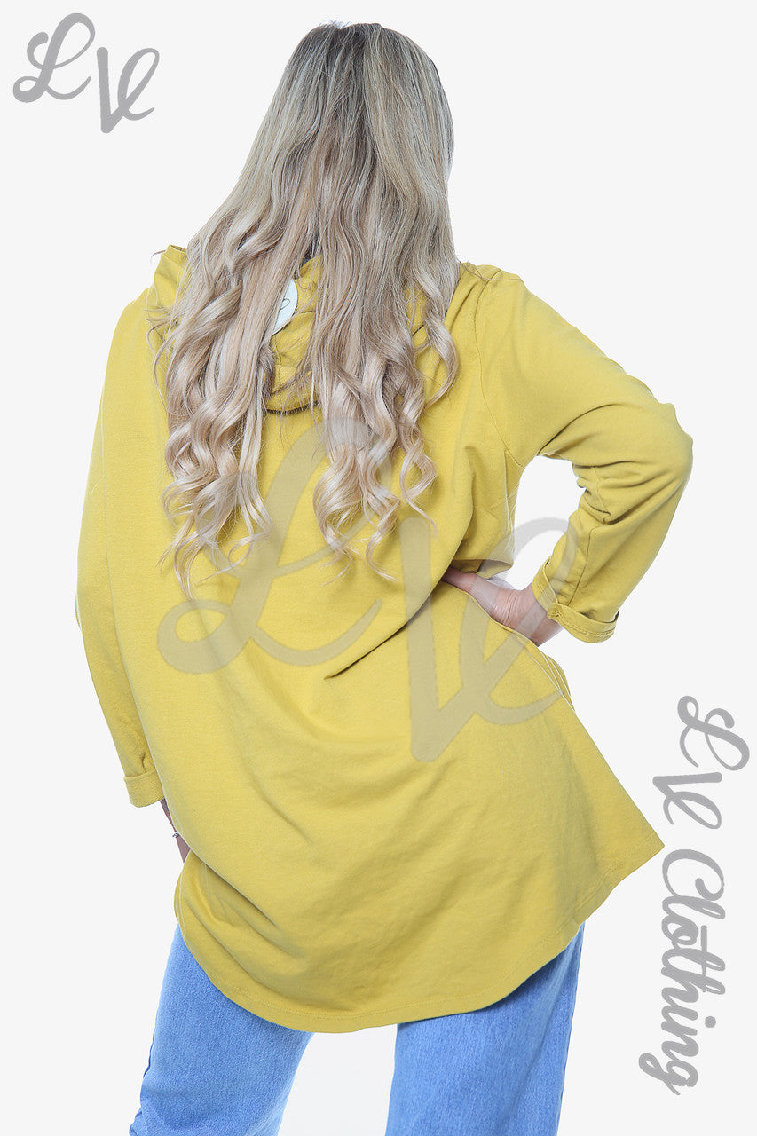 Dames Diamant Liefdeshart Hoodie Mosterdstukprijs WAS £15.99 NU £12