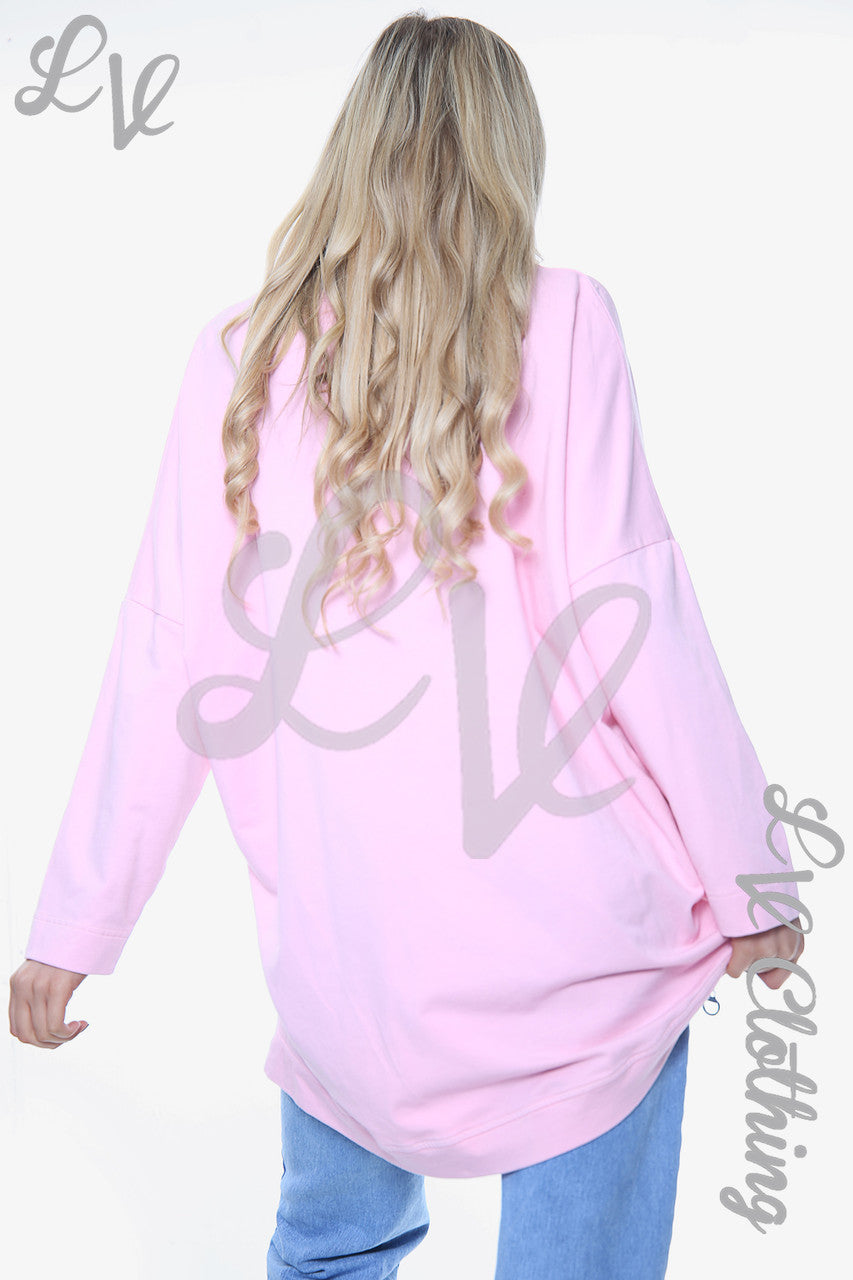 Dames 'Be Kind' Sweatshirt Top Roze Eenheidsprijs £14.99