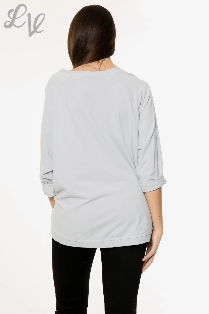 Ladies Sequin Butterfly Detail Top Silver Unit Price WAS £13.99 NOW £6.99
