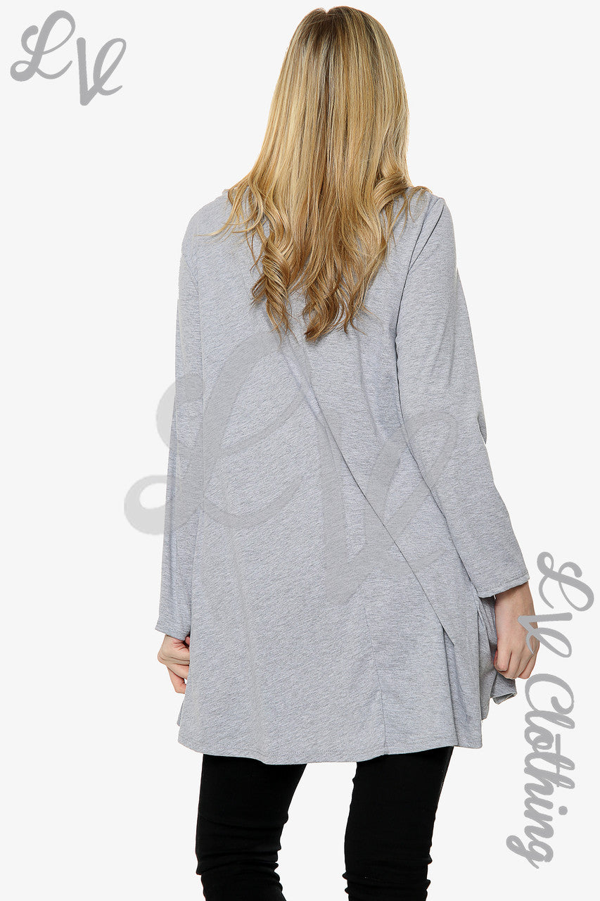 Dames effen swingtop grijs Stukprijs £ 6,99