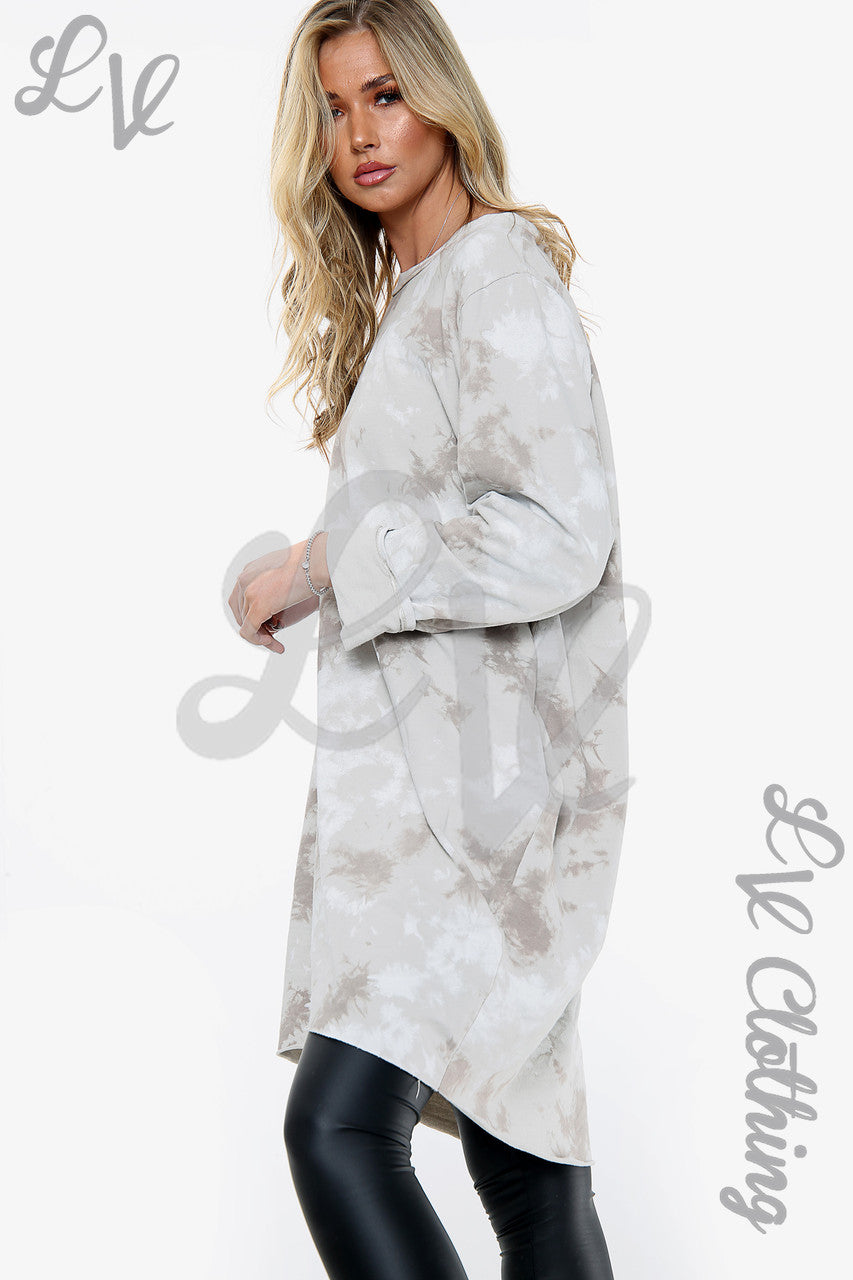 Dames sweatshirt met wolkenprint Steen Normale prijs WAS € 13,99 NU € 6,99