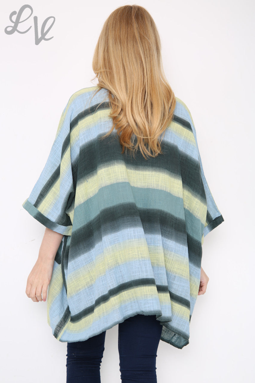 Dames Ombre Kleurrijke Batwing Top Tiffany Stukprijs € 10,99