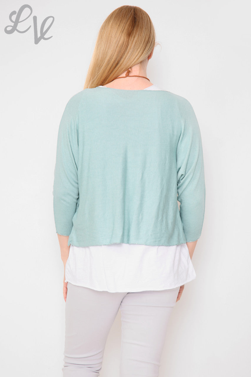 Ladies Glitter Star 2 Layer Top With Necklace Tiffany Unit Price £8.99