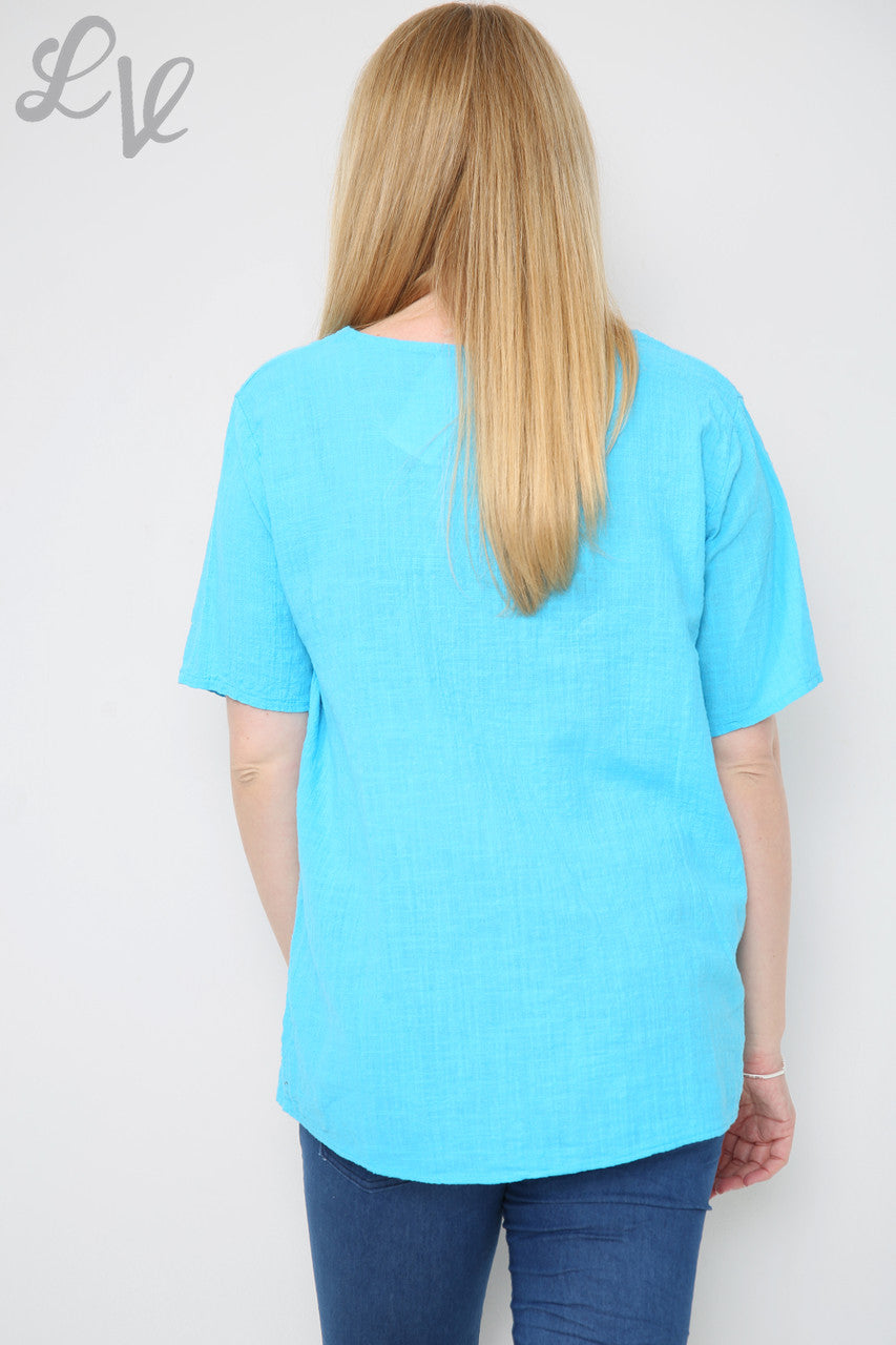 Damesfiets Sequin Top Turkoois Prijs per stuk € 8,99