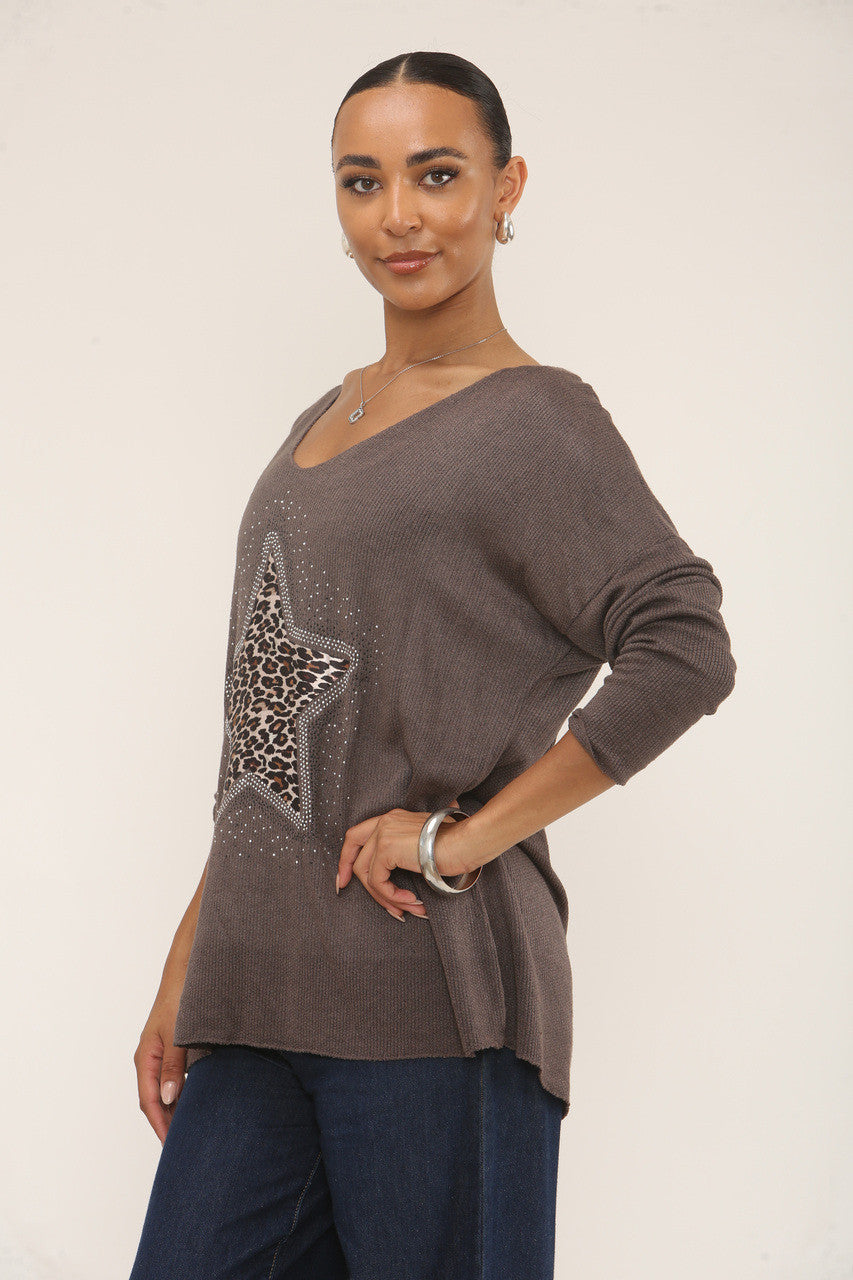 DIAMANTE LUIPAARD STER TRUI - BRUIN