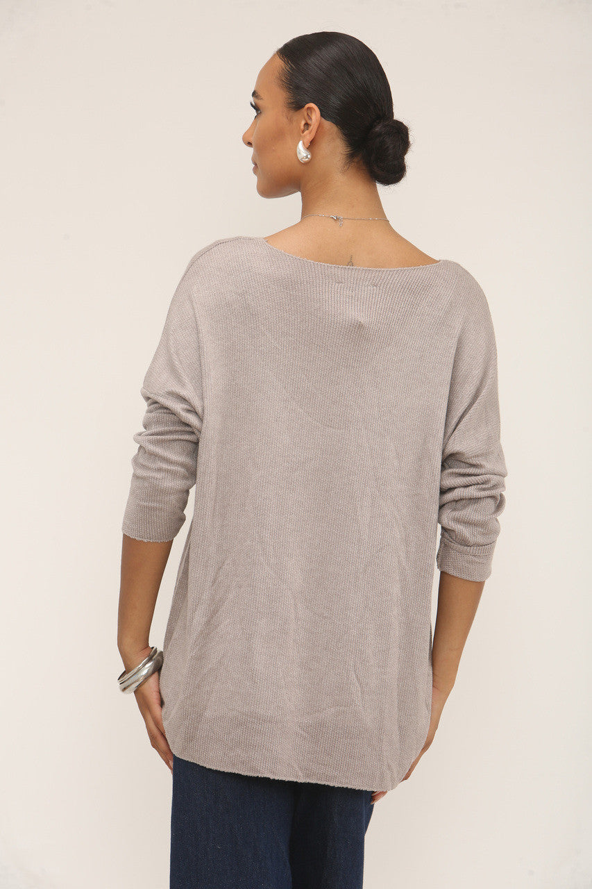DIAMANTE LEOPAARD STER TRUI - TAUPE