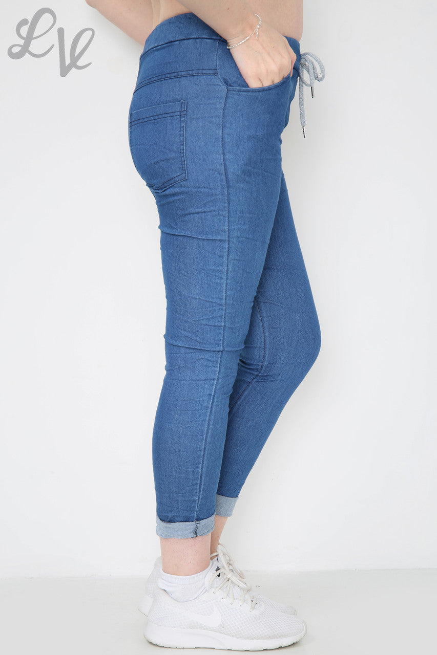 Ladies Jeans Look Magic Trousers Denim Unit Price £9.99
