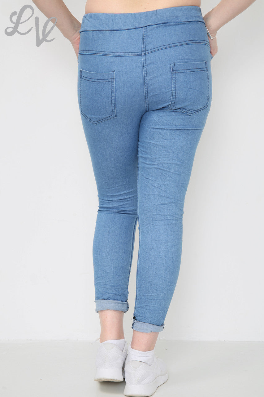 Damesjeans Look Magic Broek Lichtblauw Stuksprijs £ 9,99