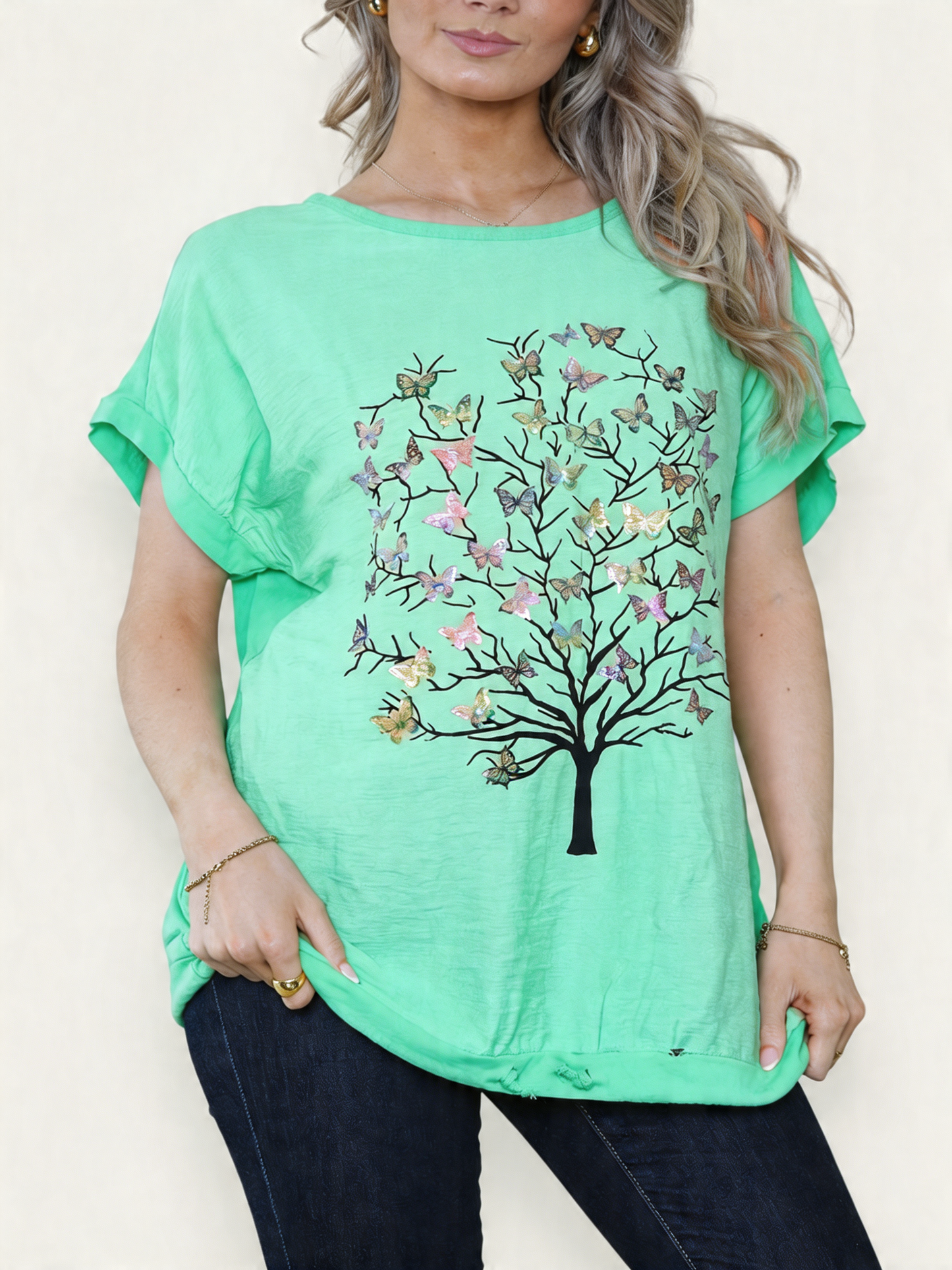 BUTTERFLY TREE FOIL TREE TOP MINT