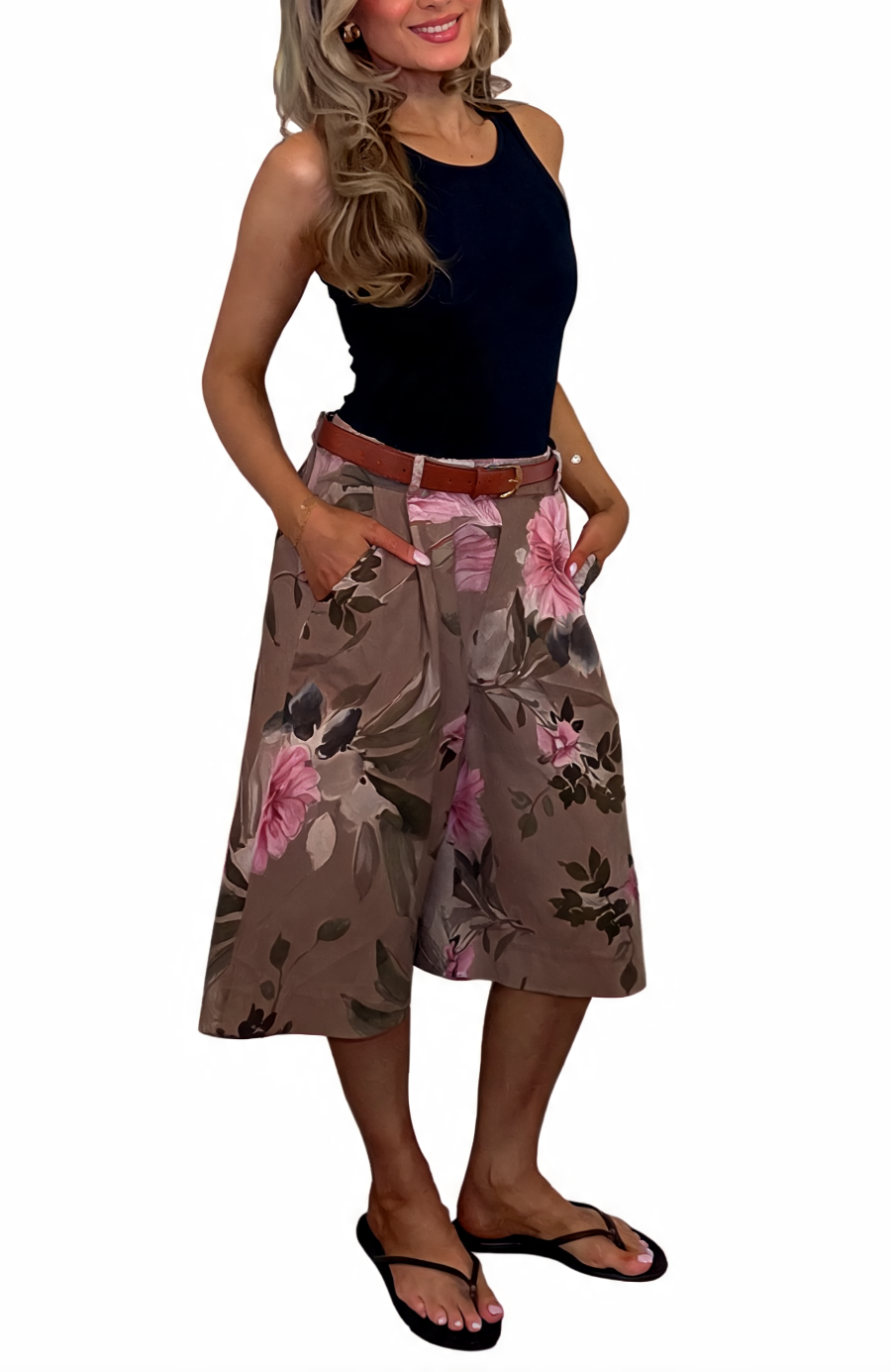 Azure Bloom Verfraaide Gelaagde Smockjurk - Roze
