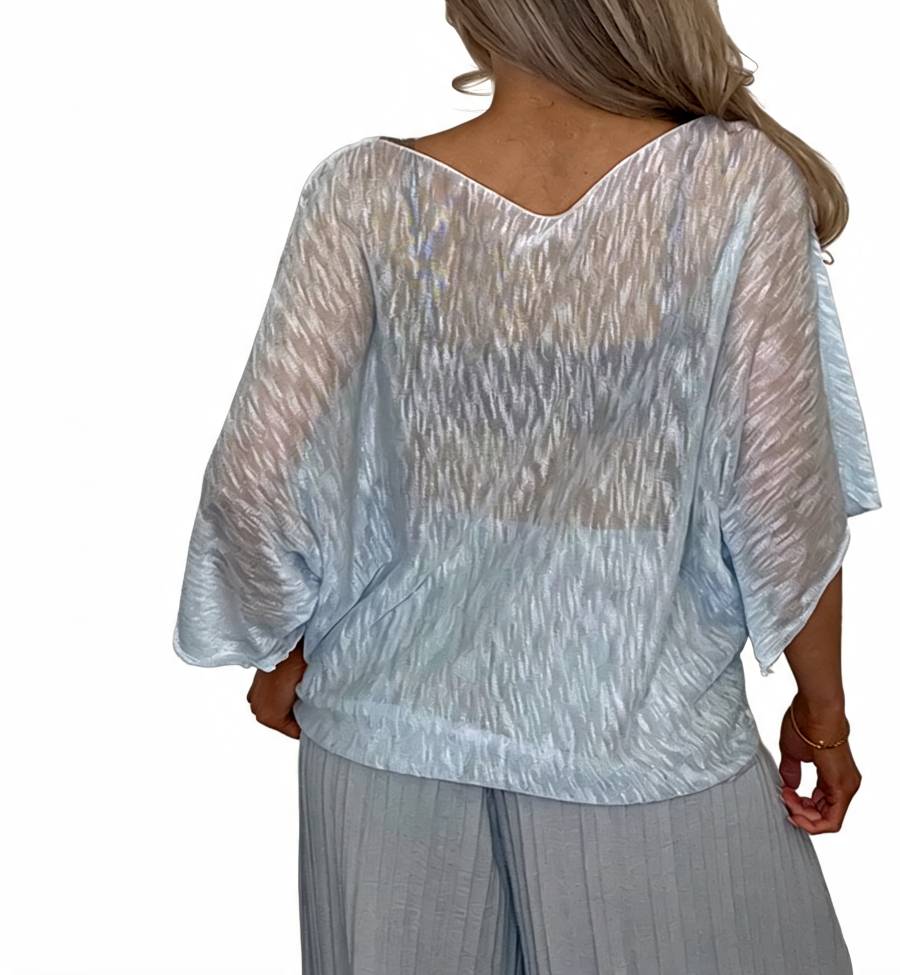 Azure Bloom Verfraaide Gelaagde Smockjurk - Roze