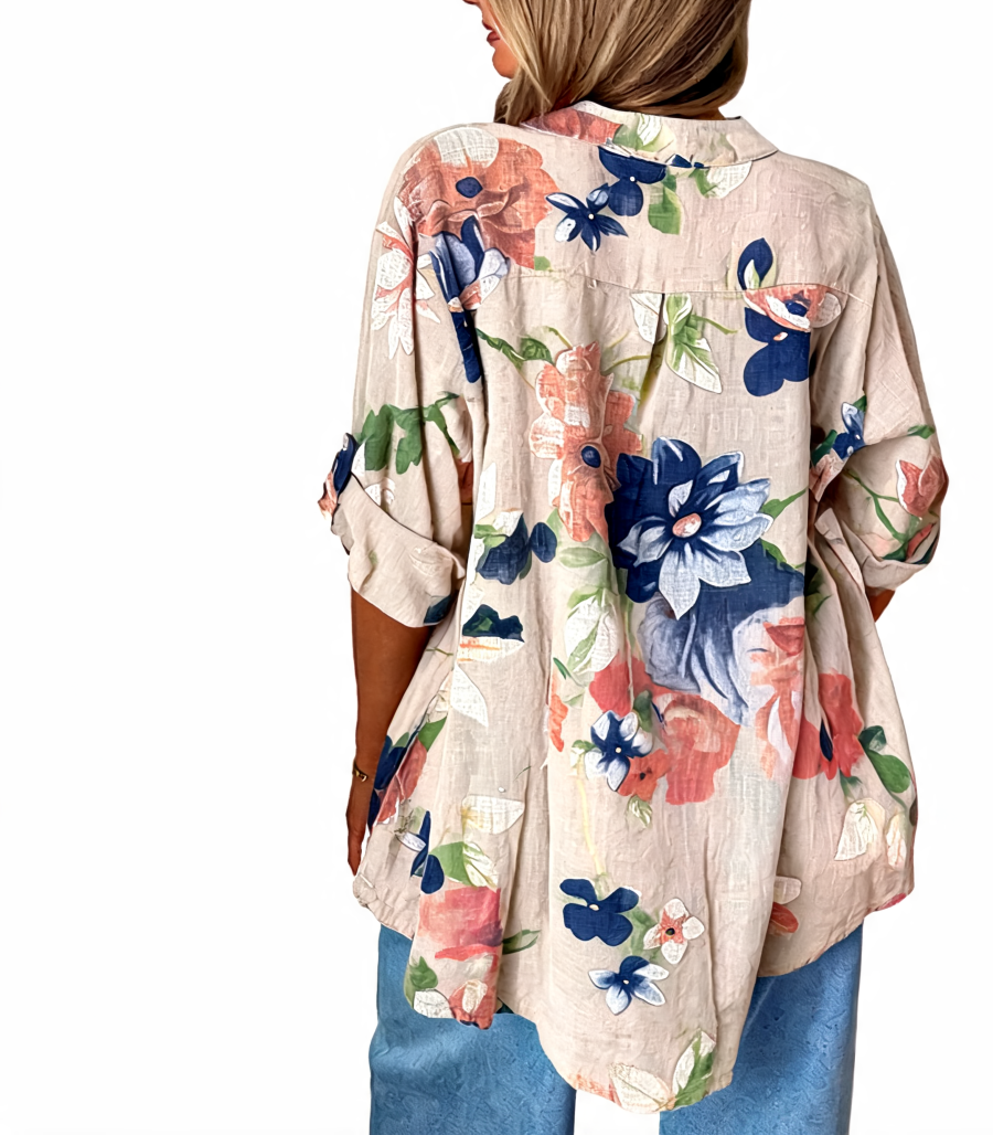Azure Bloom Verfraaide Gelaagde Smockjurk - Roze