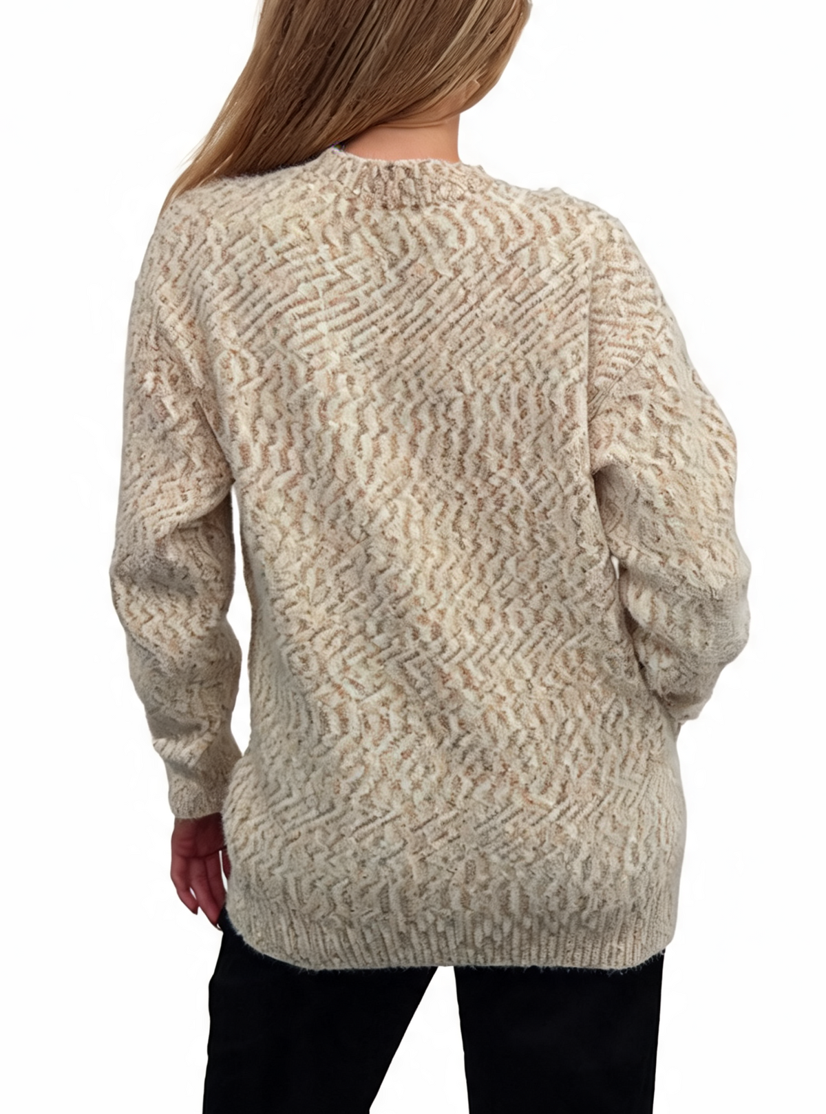 PARIS Slogan Oversized Fluffy Knit Jumper