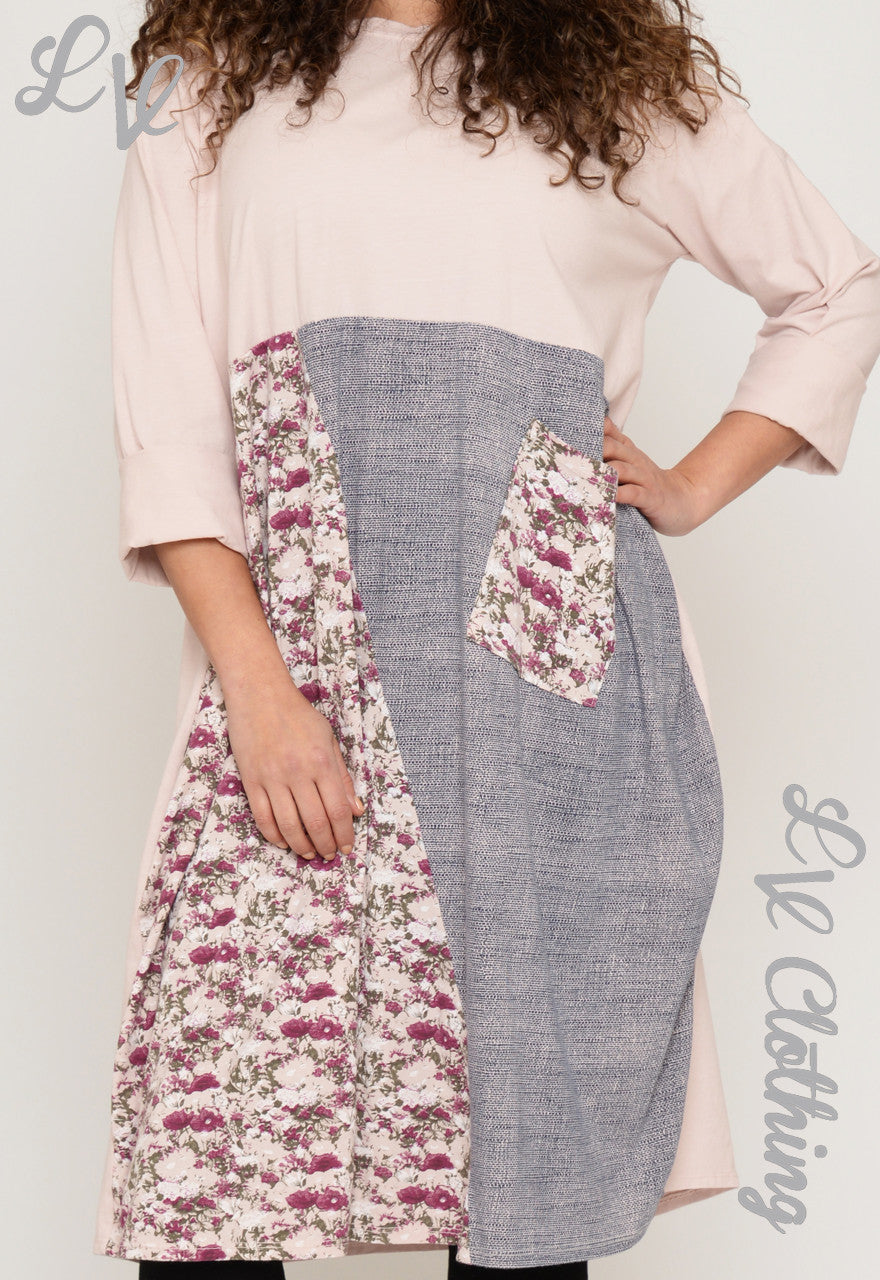 Ladies Floral Patchwork Midi Dress £14.99